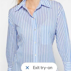 Vince striped oversized shirt new